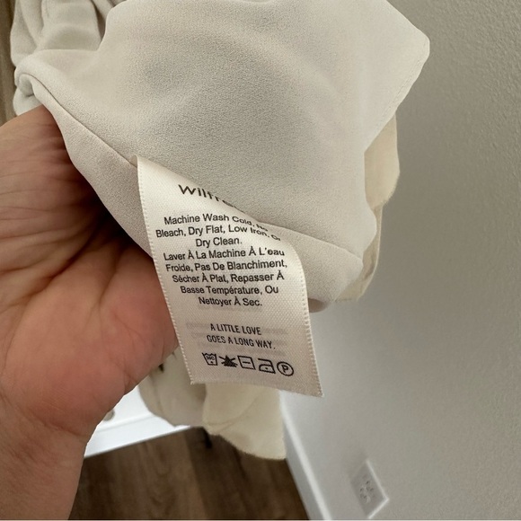 Aritzia Wilfred Beaune Floral Pleated Wrap Dress Size Small Women’s Thin Stripes - Picture 12 of 12